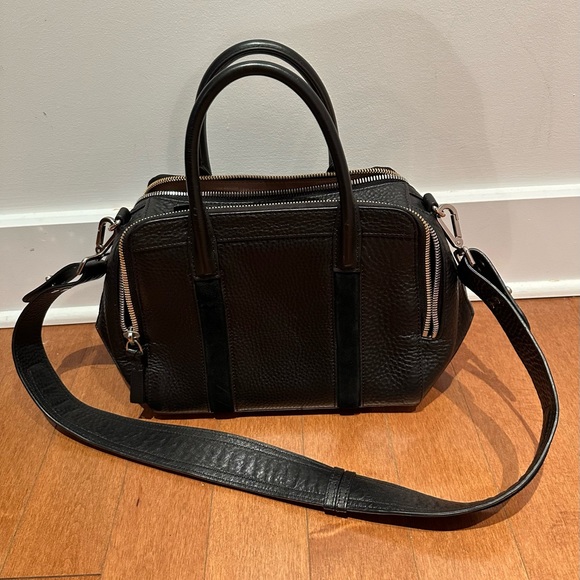 Mackage Black leather and suede handbag - Picture 2 of 8